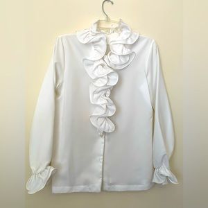 80’s Vintage Ruffle Blouse